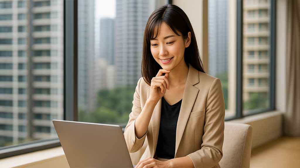 マンション投資を検討している女性